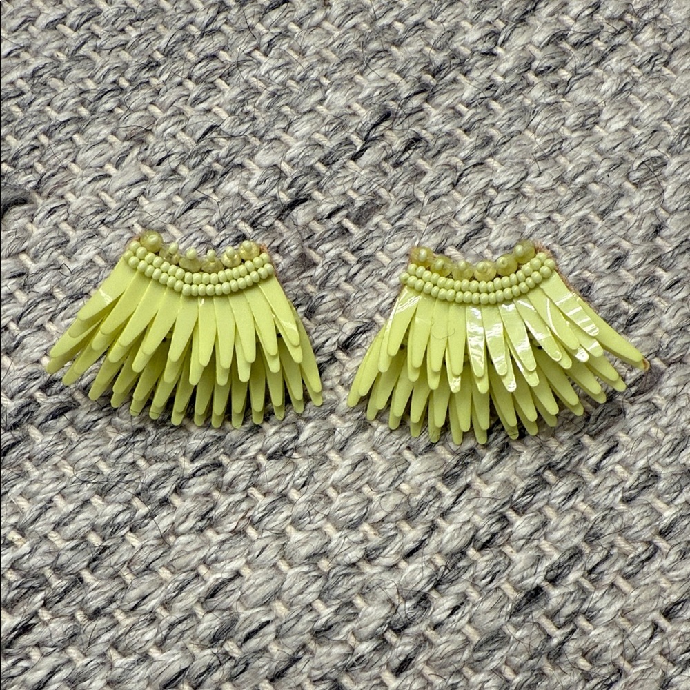 Mignonne Gavigan Madeline  Yellow Fringe Earrings